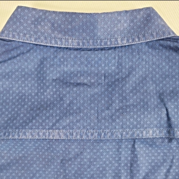 Marc Anthony Men's Shirt XL Slim Fit Button Up Short Sleeve Blue Cotton Casual - Picture 10 of 11